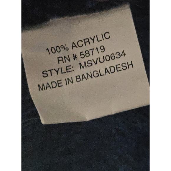 Notations Blue Black Knit Cowl Neck Midi Sweater 3/4 Sleeves XL - Picture 6 of 10